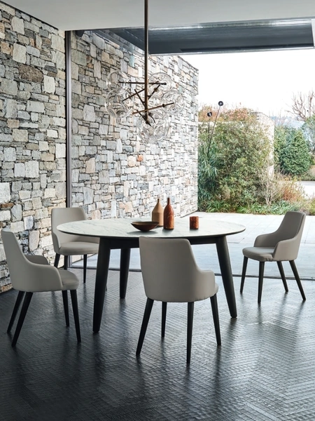 Tavolo rotondo Convivio in Ceramica Statuarietto di Sangiacomo