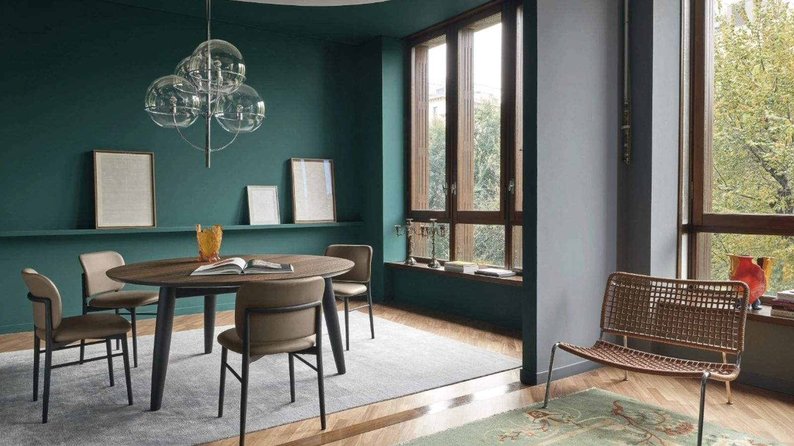 Tavolo rotondo Convivio in Rovere Termotrattato di Sangiacomo