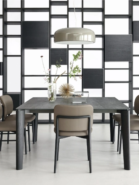 Tavolo quadrato Desco in Ceramica di Sangiacomo