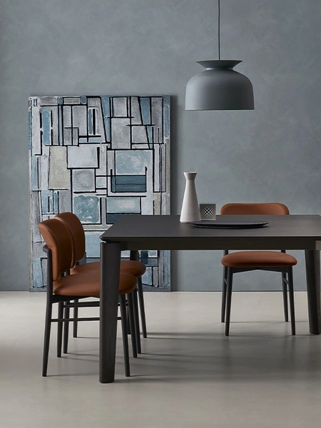 Tavolo allungabile Desco in Rovere Carbone di Sangiacomo