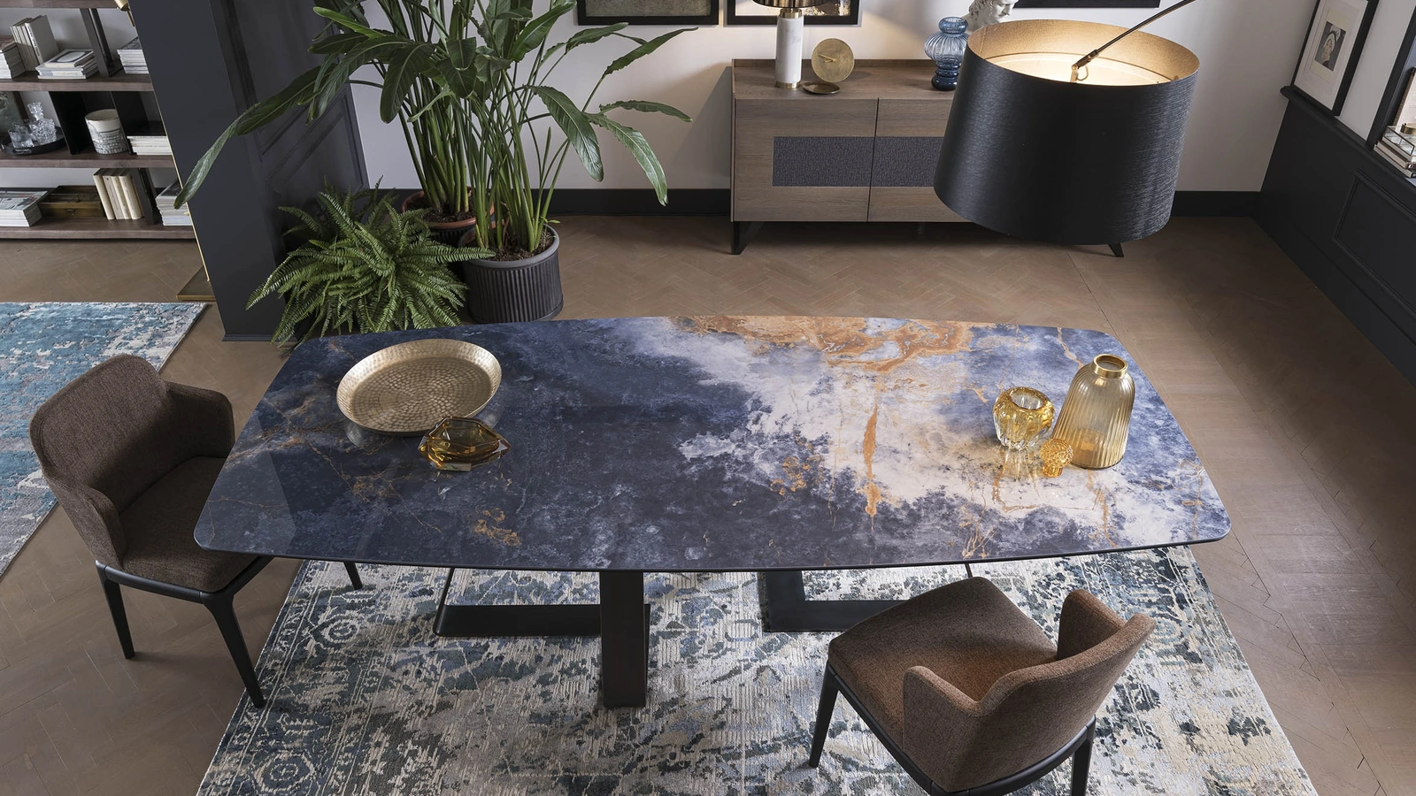 Tavolo Double con top in Ceramica di Alta Corte