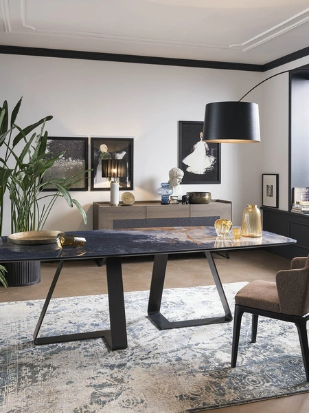 Tavolo Double con top in Ceramica di Alta Corte