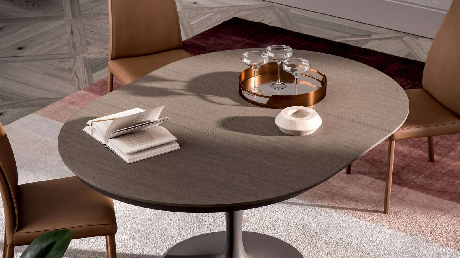 Tavolo rotondo allungabile Eclipse Legno di Ozzio