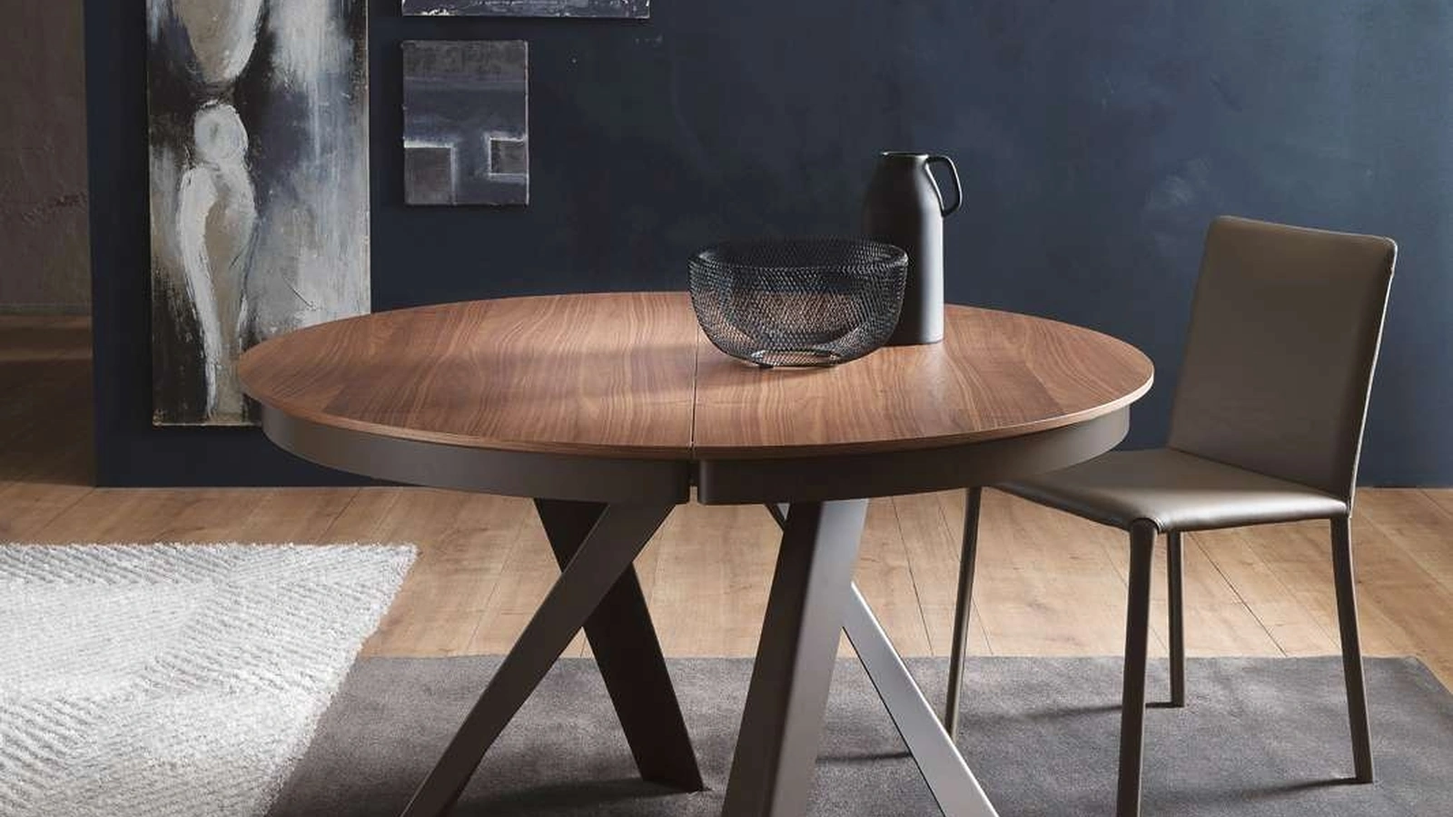 Tavolo rotondo allungabile Emisfero Legno di Ozzio