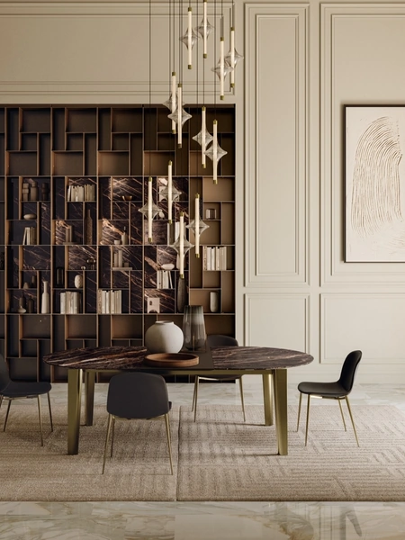 Tavolo allungabile Etro XXL in SuperMarmo di Bontempi