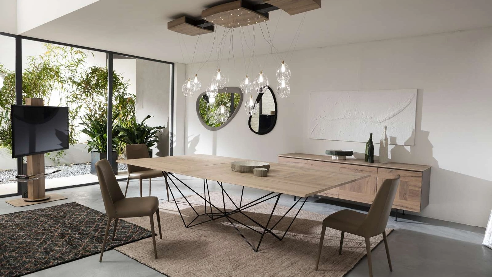 Tavolo rettangolare allungabile Fil8 di Ozzio