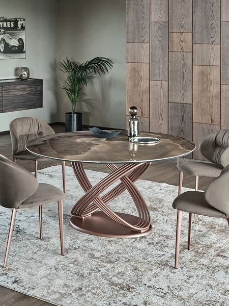 Tavolo Fusion Rotondo in SuperMarmo di Bontempi