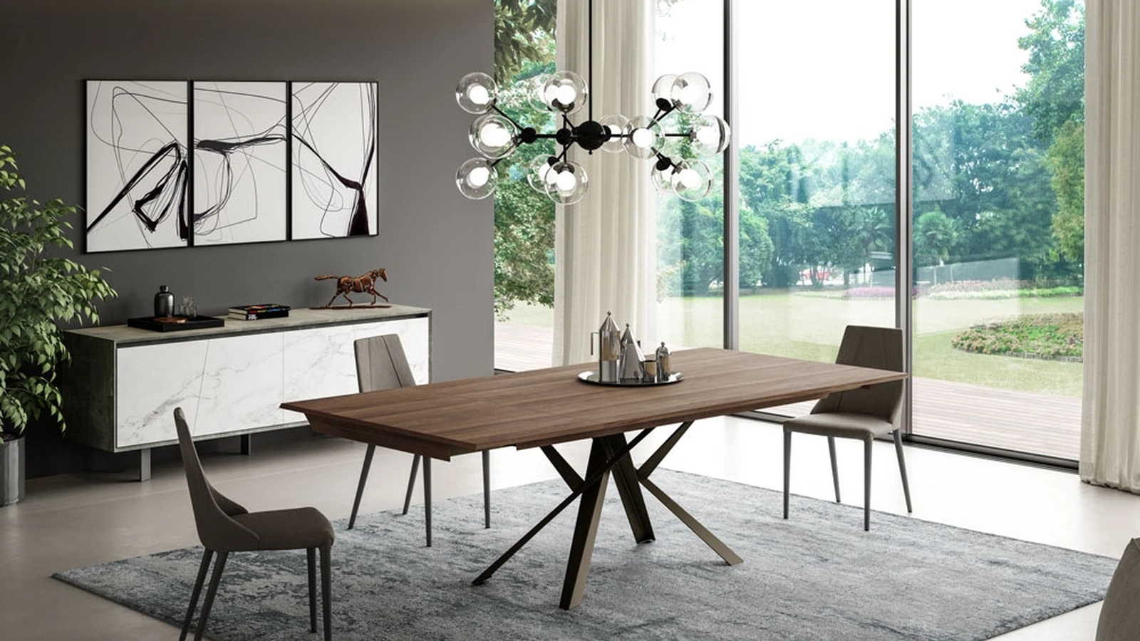 Tavolo allungabile e allargabile Lungo Largo di Easyline