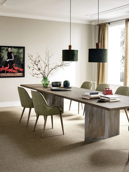 Tavolo Milano in rovere e acciaio di Alta Corte