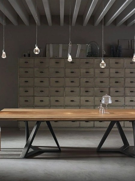 Tavolo Millennium XXL con piano in legno massello di Bontempi