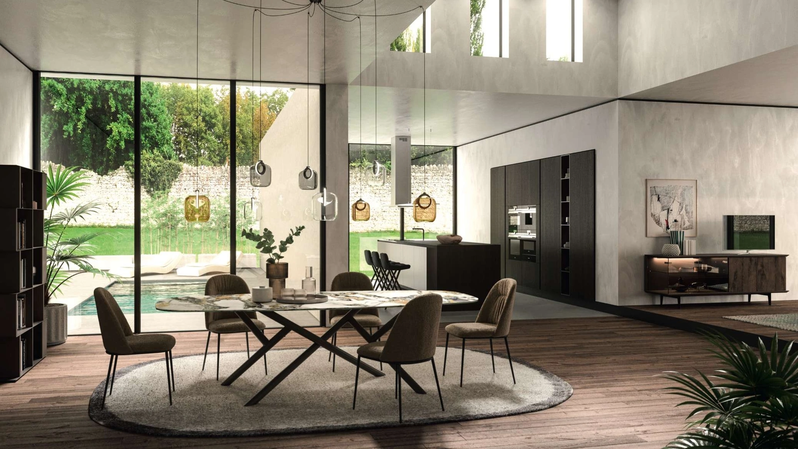 Tavolo fisso Random di Ozzio