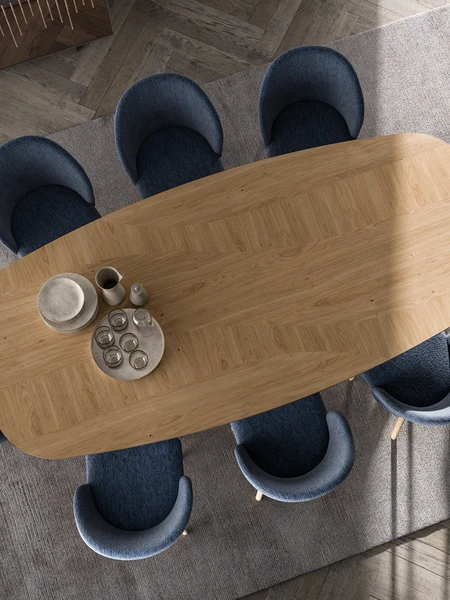 Tavolo fisso in legno Random di Ozzio