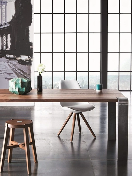 Tavolo fisso in legno e ferro Siviglia Ferro di Alta Corte