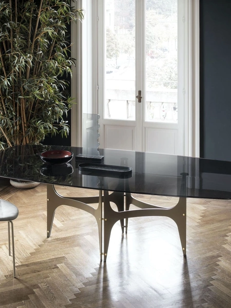 Tavolo Universe in cristallo di Bontempi