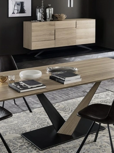 Tavolo West in legno massello di Alta Corte