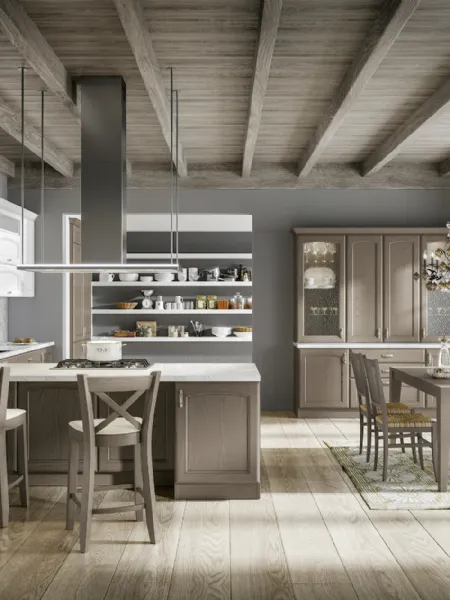 Cucina Classica Cantica con penisola di Home Cucine