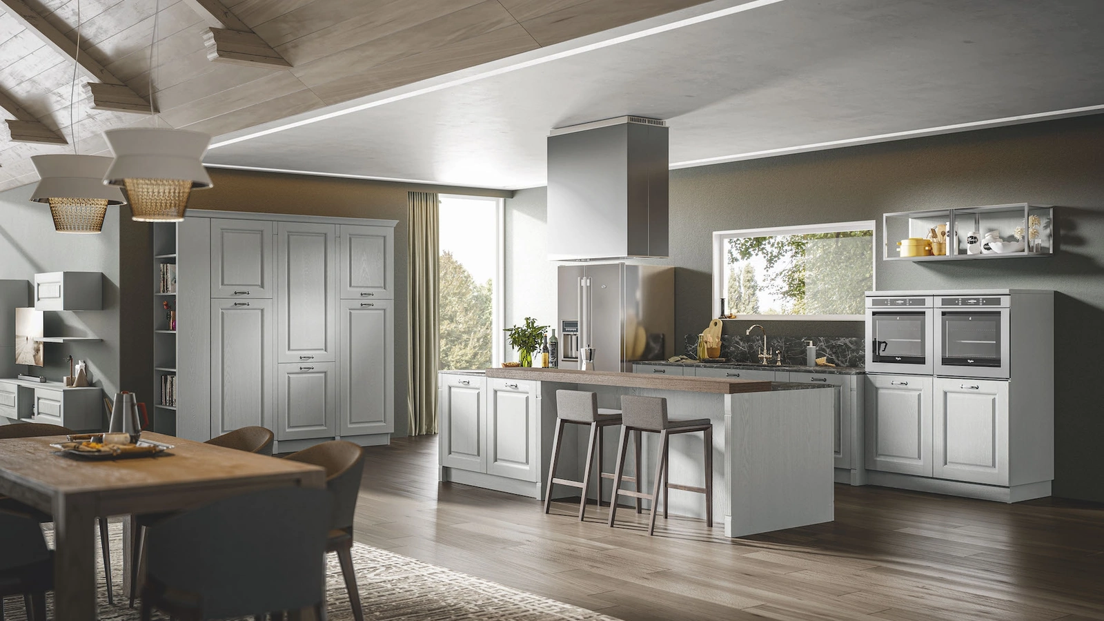 Cucina Classica Contea con isola di Home Cucine