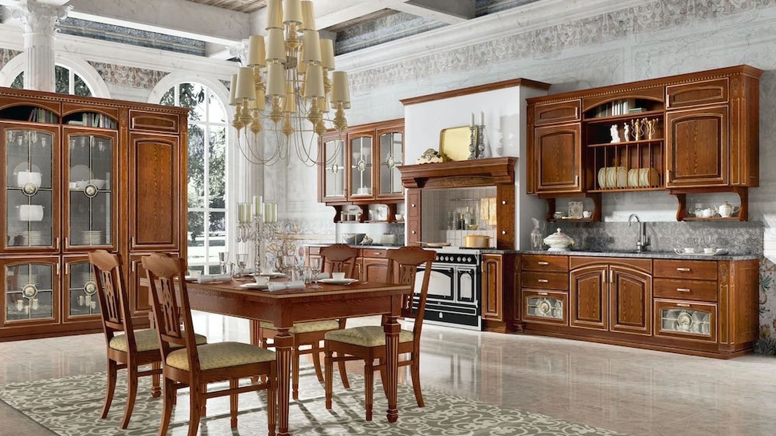 Cucina Classica Gold Elite lineare di Home Cucine
