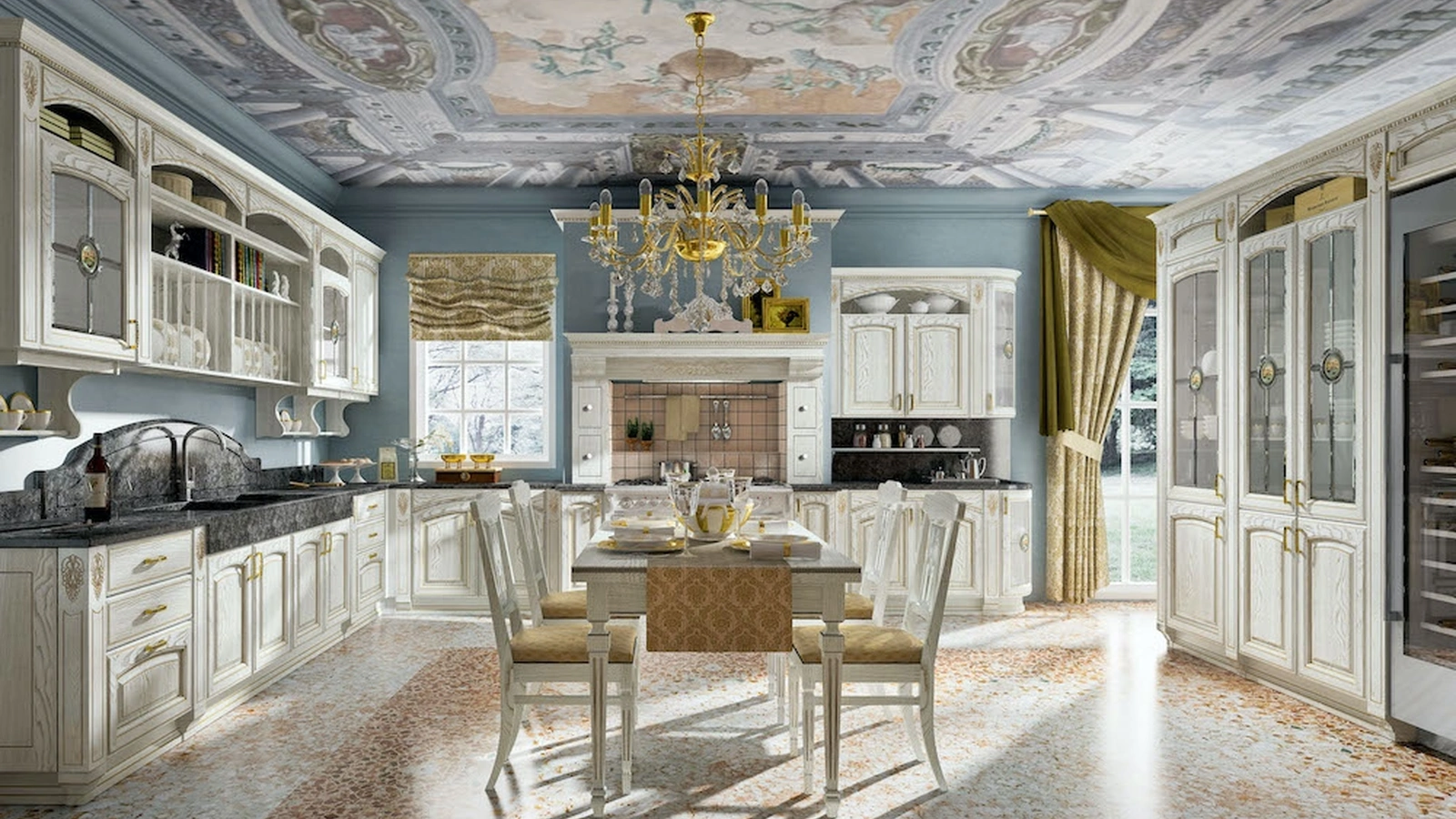 Cucina Classica Gold Elite angolare di di Home Cucine