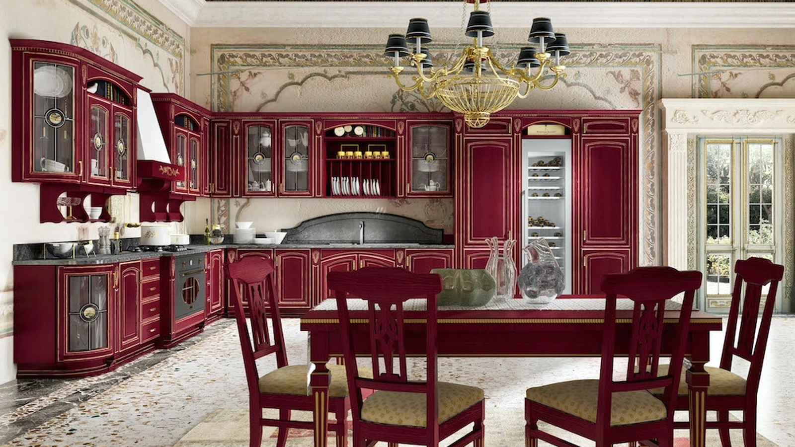 Cucina Classica Gold Elite angolare di di Home Cucine