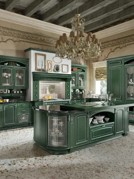 Cucina Classica Gold Elite con isola di Home Cucine