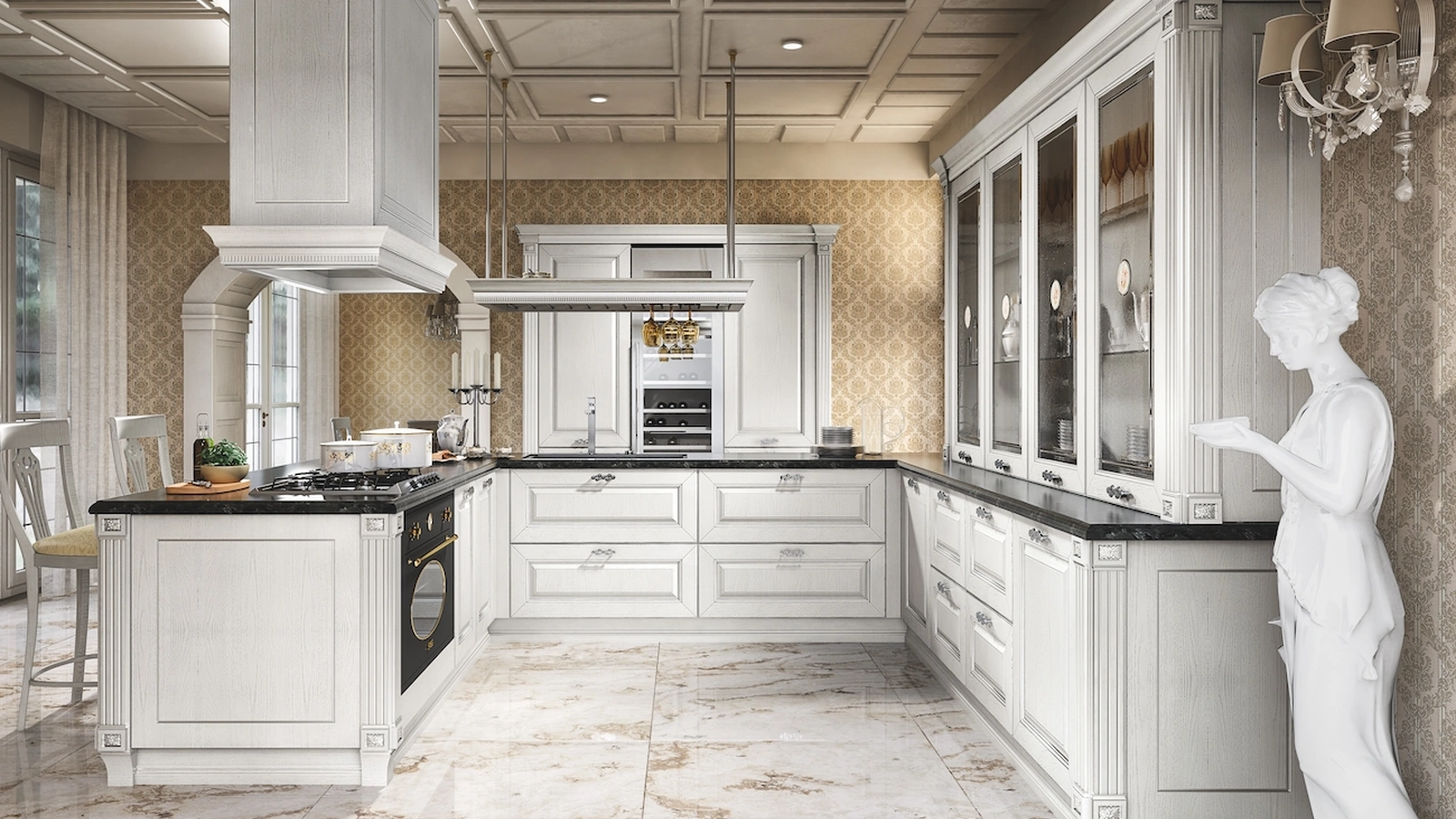 Cucina Classica Imperial con penisola di Home Cucine