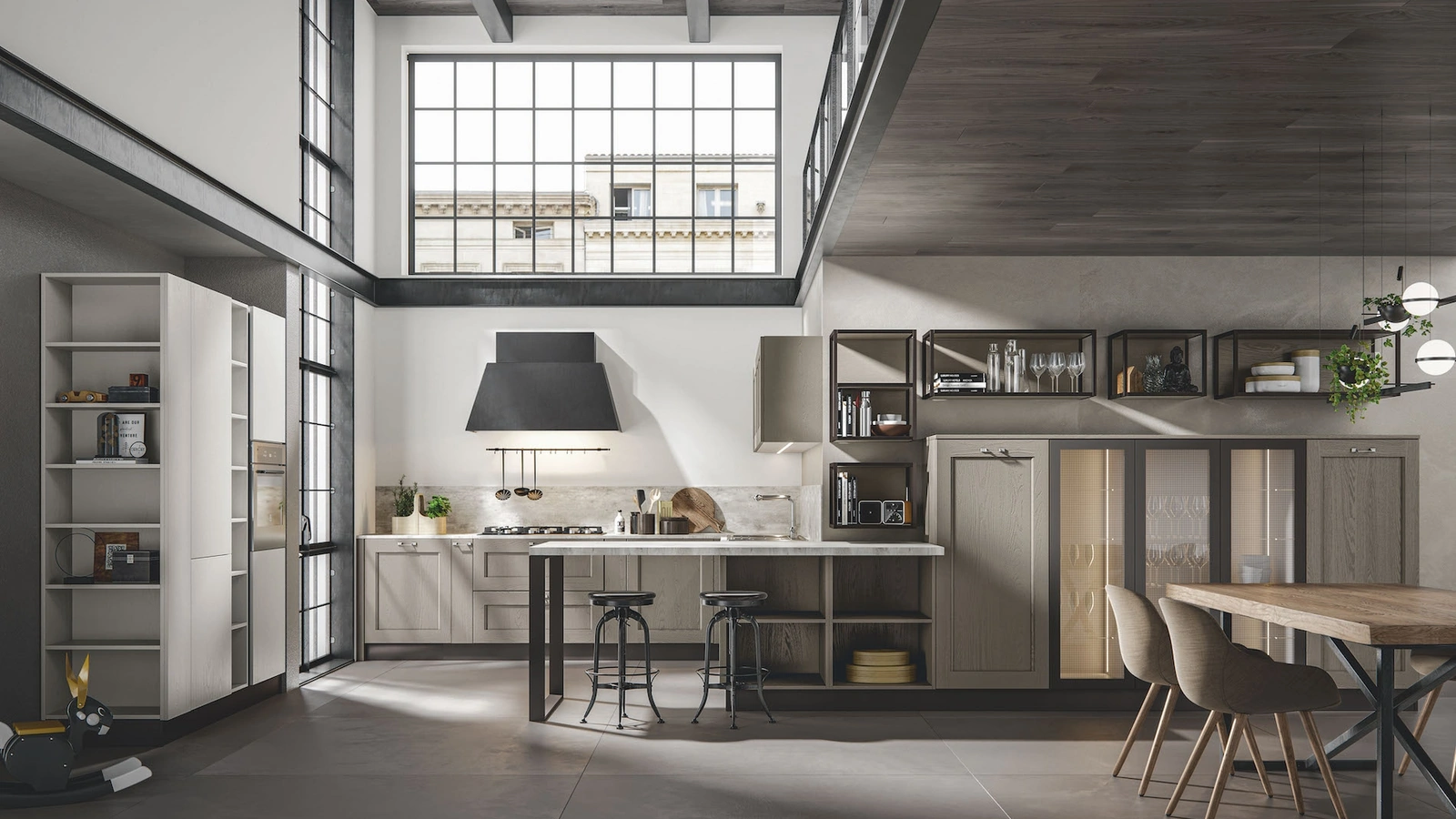 Cucina Classica Olimpia con penisola di Home Cucine