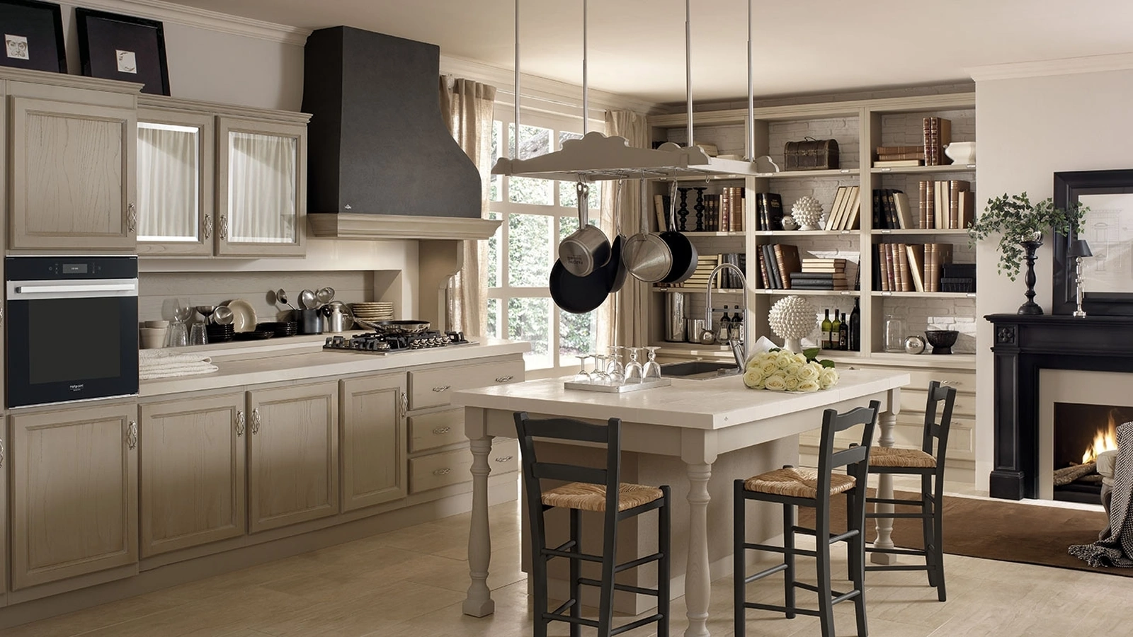 Cucina Classica in legno Solaia Ecru di Zappalorto