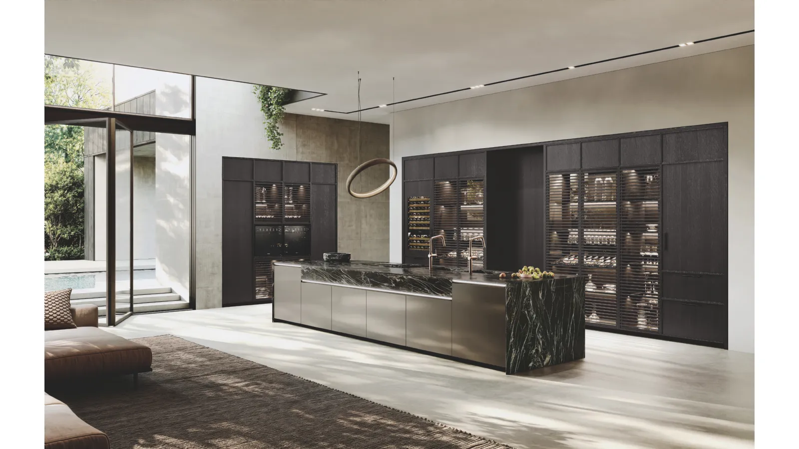 Cucina Design con isola Hily Legno di Binova