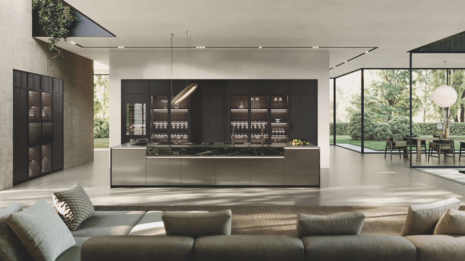 Cucina Design con isola Hily Legno di Binova