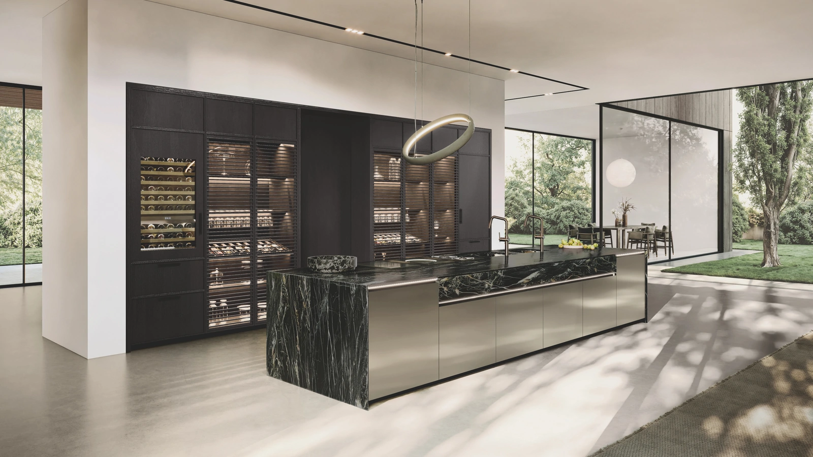 Cucina Design con isola Hily Legno di Binova