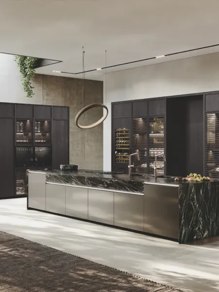 Cucina Design con isola Hily Legno di Binova