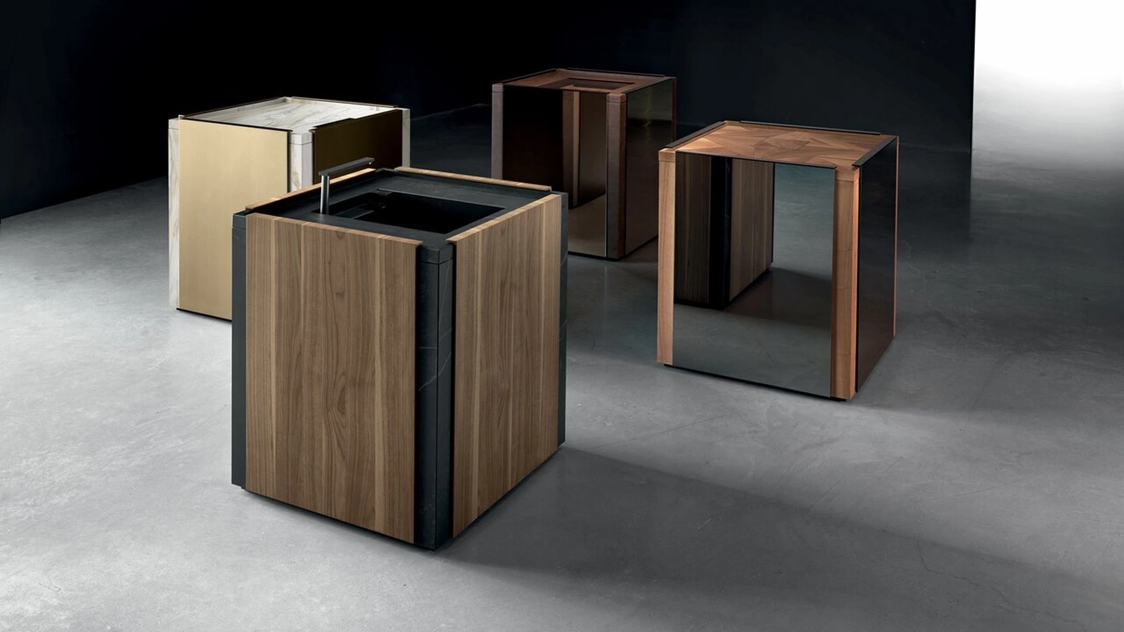 Cucina Design monoblocco Ono Water & Fire di Binova