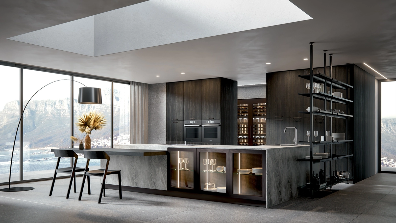 Cucina Moderna Aura con penisola di Home Cucine