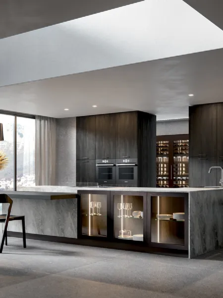 Cucina Moderna Aura con penisola di Home Cucine