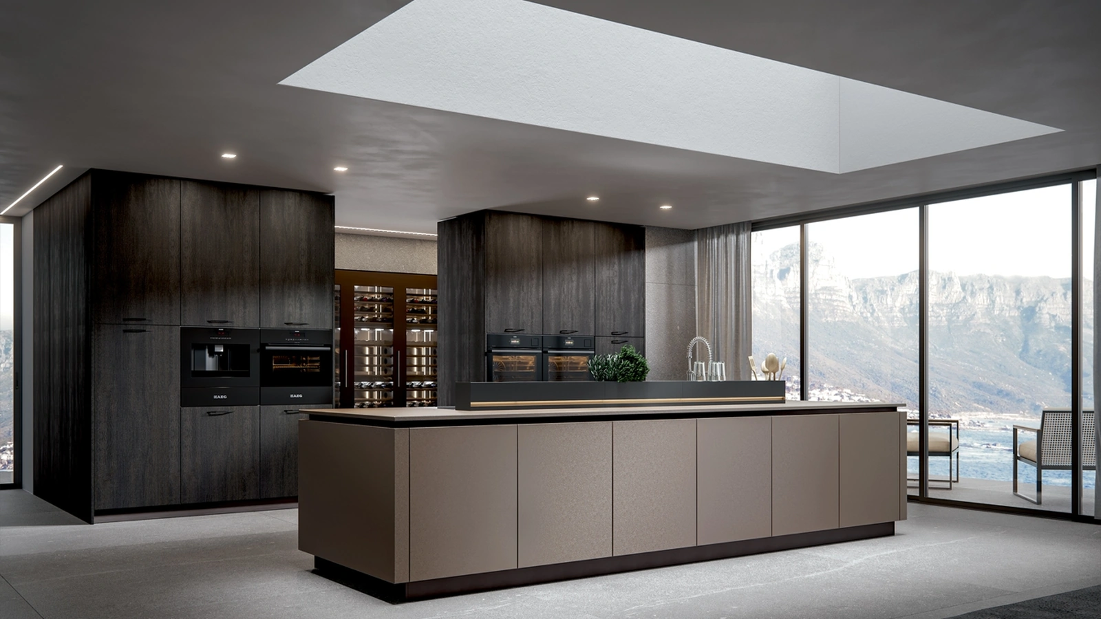 Cucina Moderna Aura con isola di Home Cucine