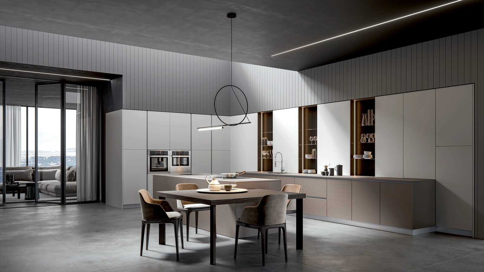 Cucina Moderna Aura con isola di Home Cucine