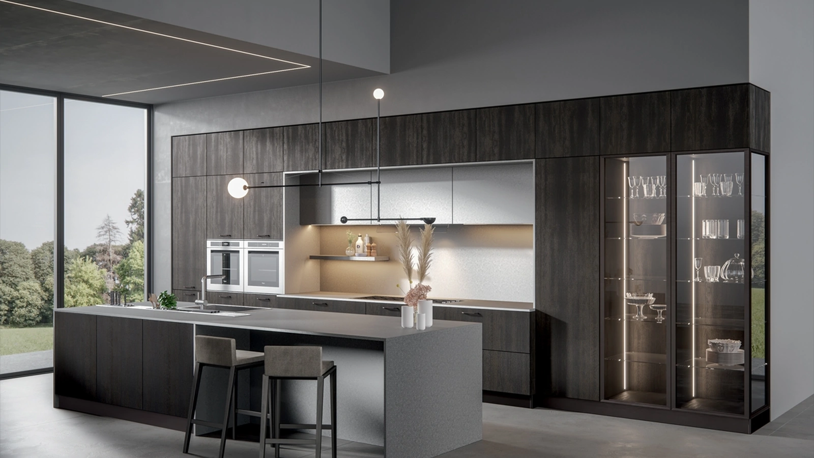 Cucina Moderna Aura con isola di Home Cucine