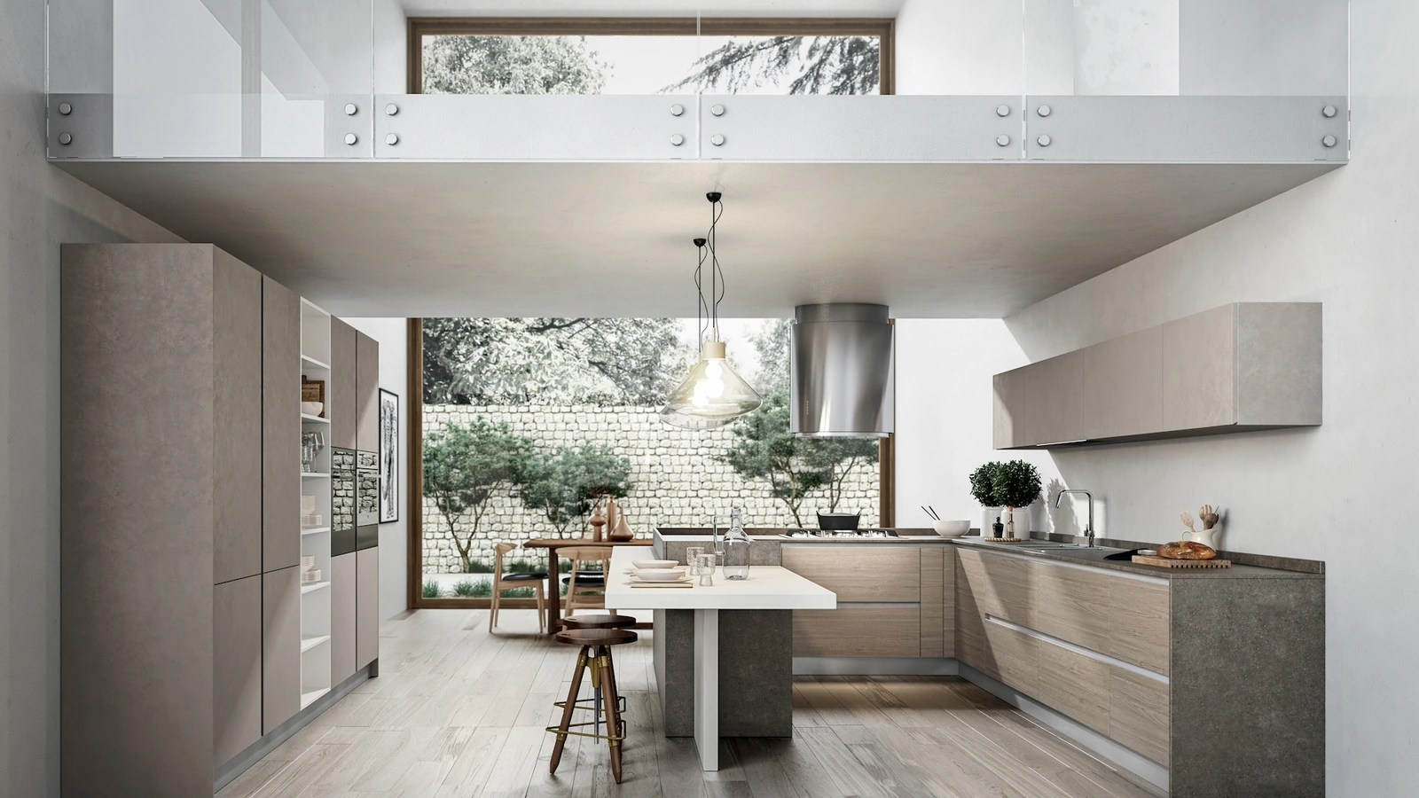 Cucina Moderna Cartesia con penisola di Home Cucine