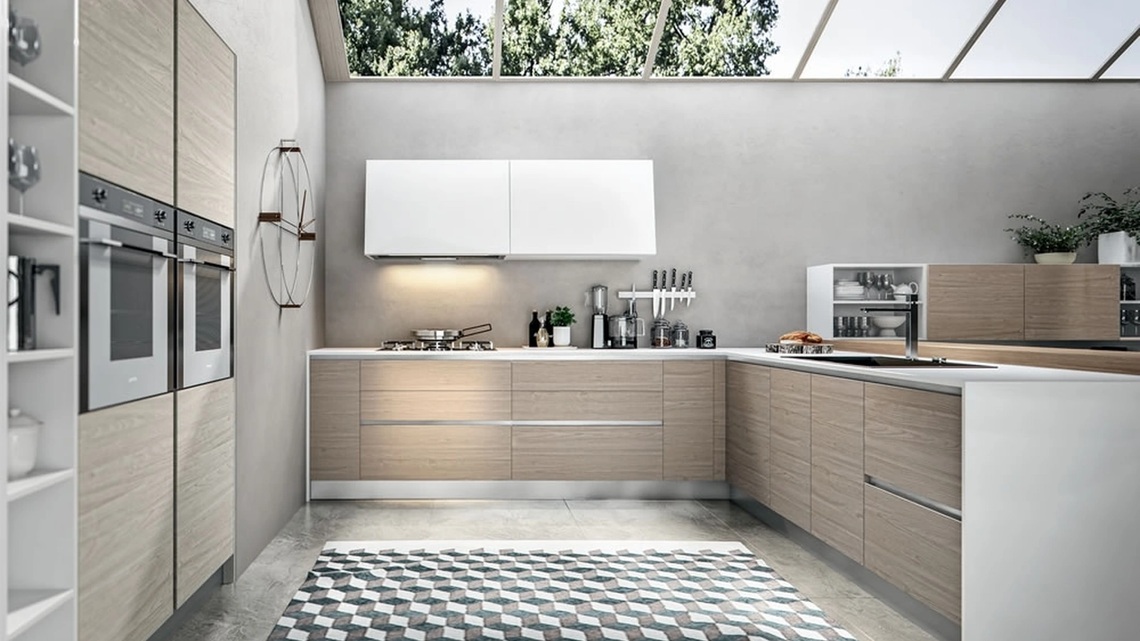Cucina Moderna Cartesia con penisola di Home Cucine