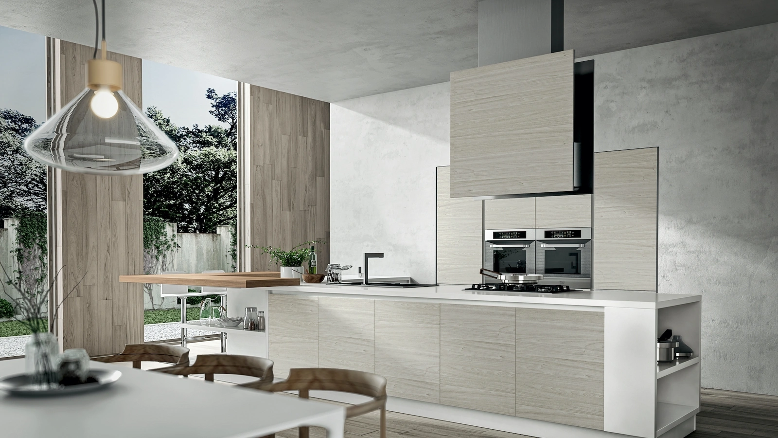 Cucina Moderna Cartesia con penisola di Home Cucine