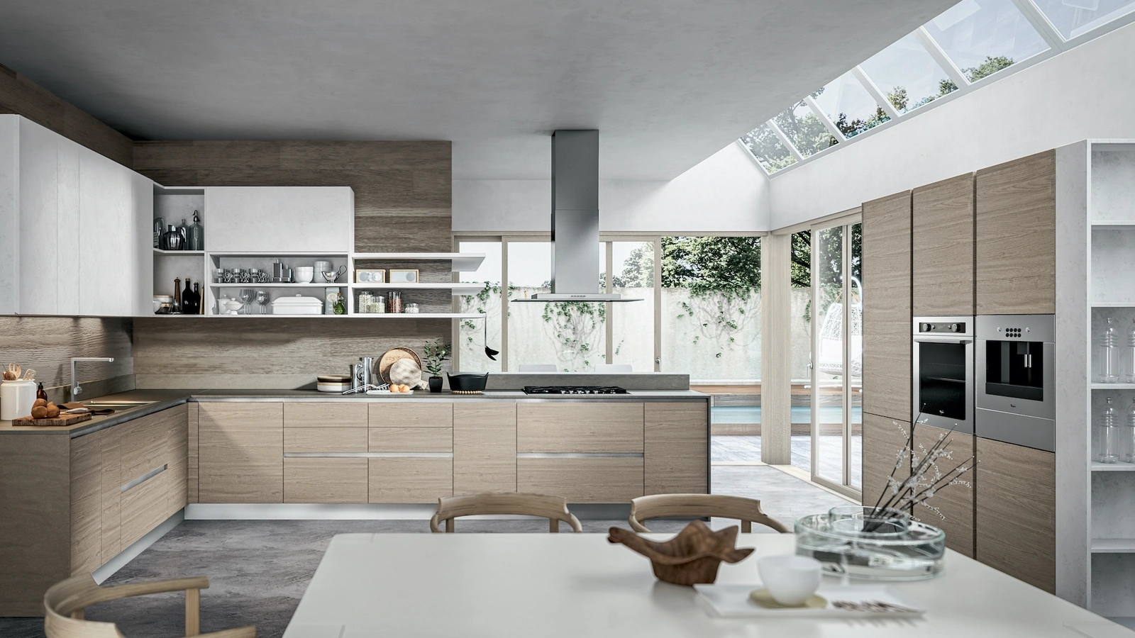 Cucina Moderna Cartesia con penisola di Home Cucine