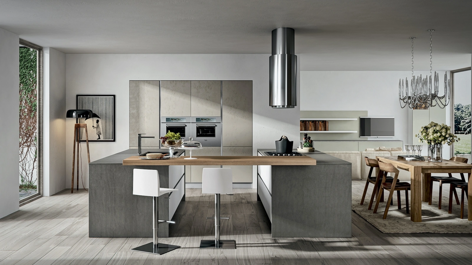 Cucina Moderna Cartesia con doppia isola di Home Cucine