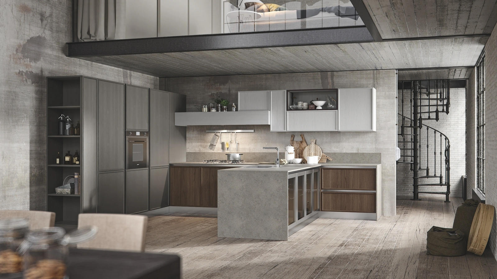 Cucina Moderna Estetica con penisola di Home Cucine