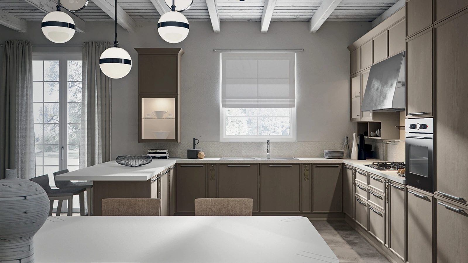 Cucina Moderna Estetica con penisola di Home Cucine