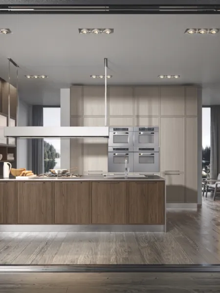 Cucina Moderna Estetica con penisola in frassino di Home Cucine