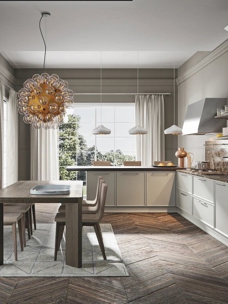 Cucina Moderna Etica Estetica con penisola di Home Cucine