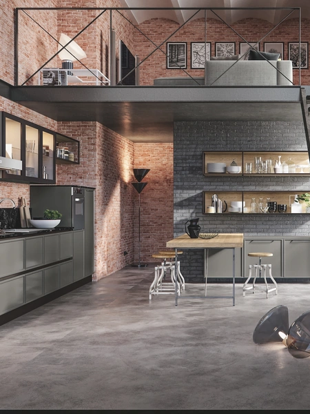 Cucina Moderna Etica lineare in laccato opaco di Home Cucine