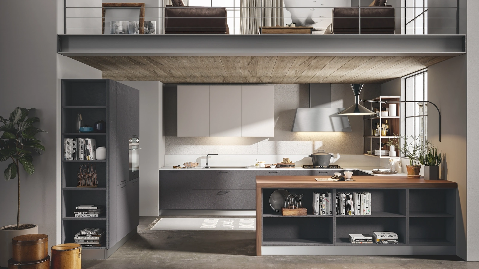Cucina Moderna Genesi con penisola di Home Cucine