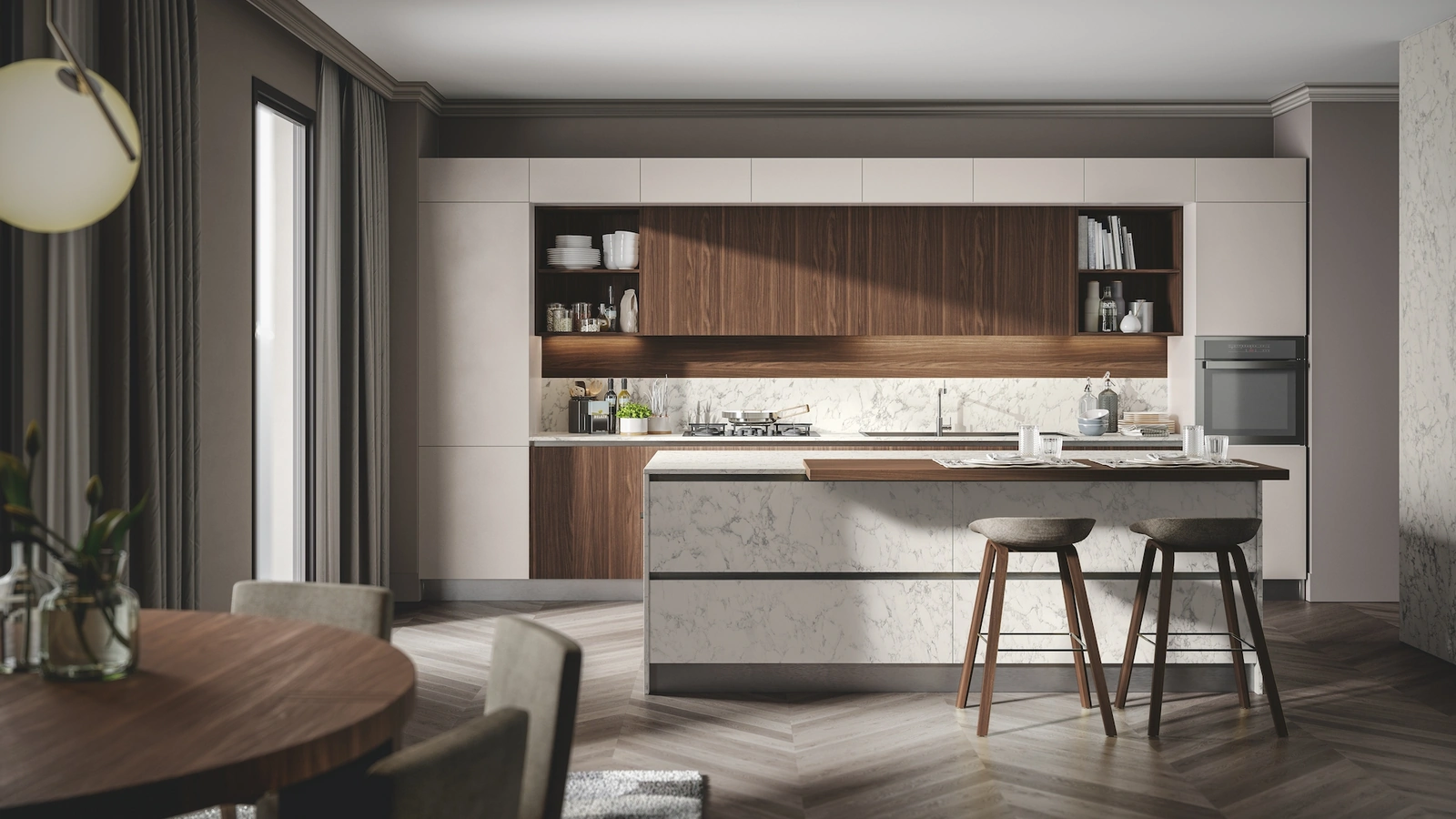 Cucina Moderna Genesi con isola di Home Cucine